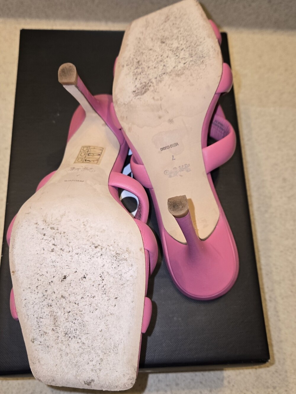 Coach Pink Braided Knot Slide Mules - Picture 4 of 4